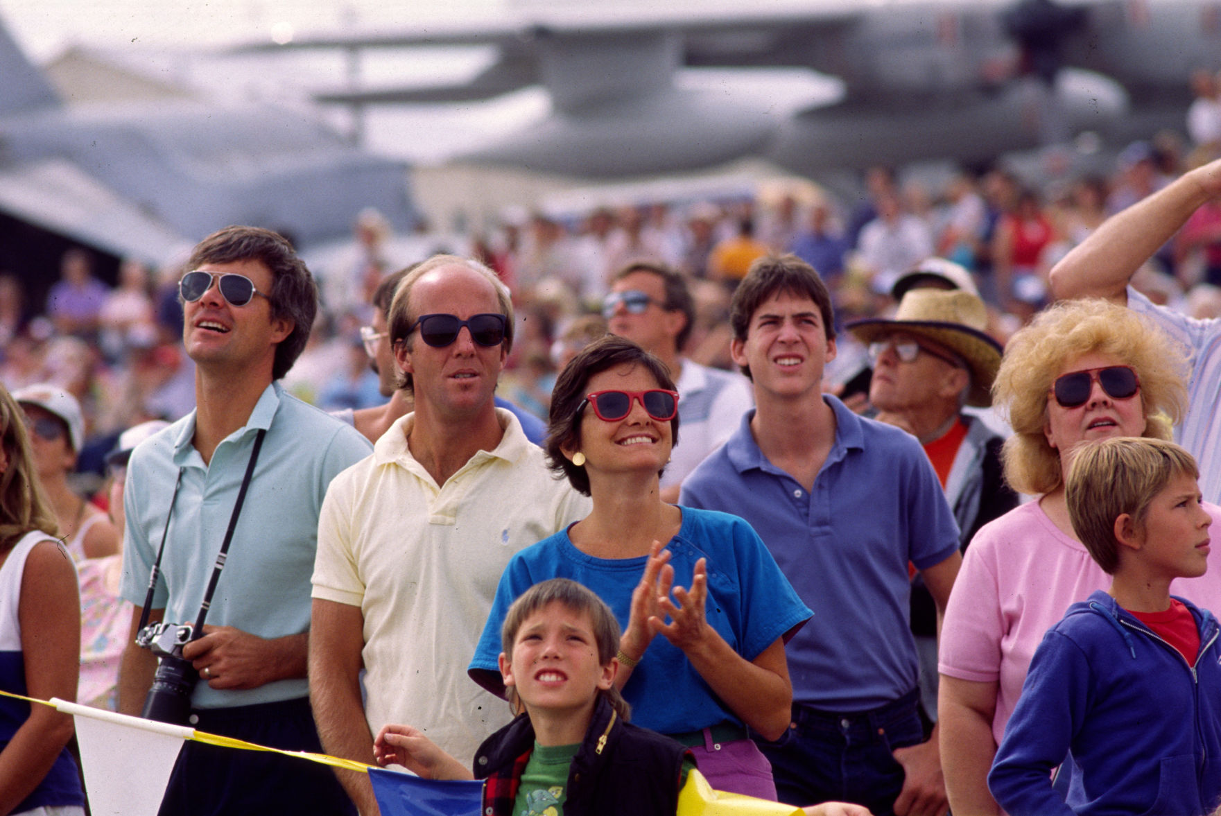 Spectators at Big Sky International Airshow, 1988
